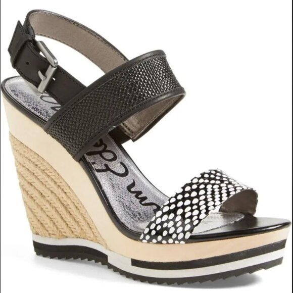 SAM EDELMAN Korinne Wedge Sandal size 7.5 - Picture 10 of 10